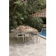 Set Tavolo da Giardino acciaio e teak + 6 poltrone acciaio teak