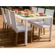 Set Tavolo Fiji in teak e rattan completo di 6 sedie Fiji