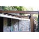 Pergotegola R121  in alluminio con telo PVC + legno