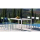 Set Tavolo Quatris 160x80 in ferro con 6 sedie Amalfi