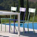 Set tavolo Quatris 160x80 e sedie Amalfi in ferro Vermobil